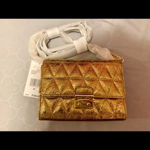 Michael Kors MD Clutch Leather (pale gold)